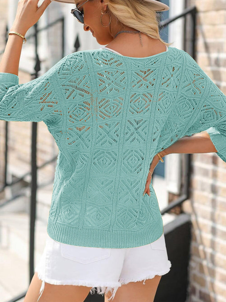 1980s Crocheted Open-Knit Off-Shoulder Cover-Up - bohemian cover up, beach wear for vintage lovers