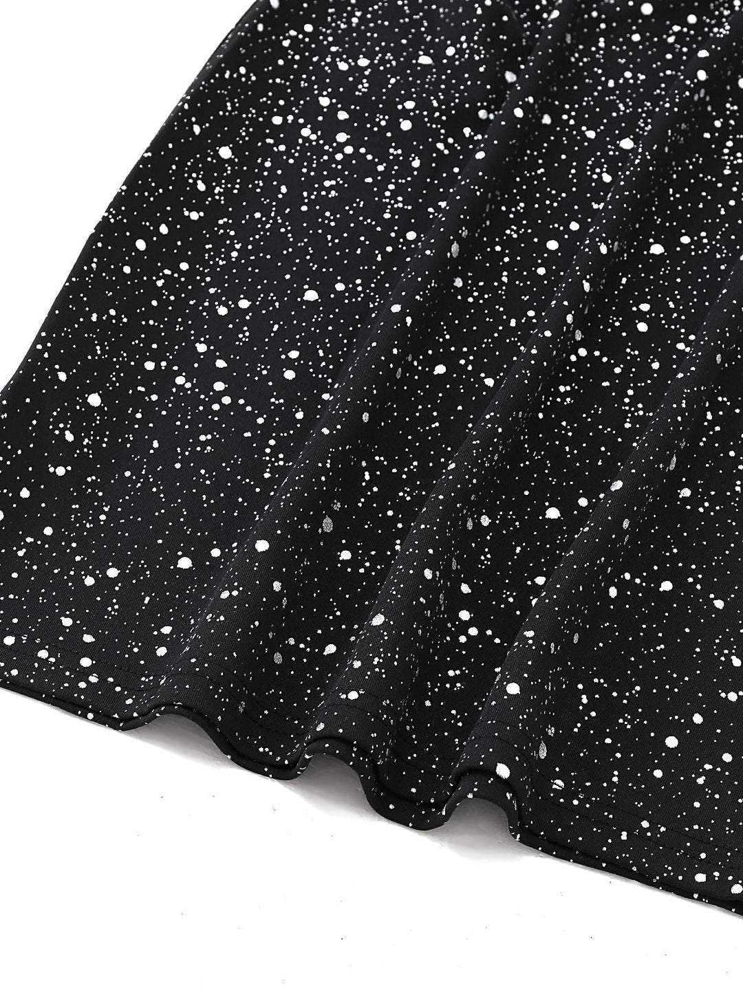 Black 1980s Lace Off-Shoulder Metallic Silver Splash Bodycon Dress - vintage dress, retro fashion, classic black
