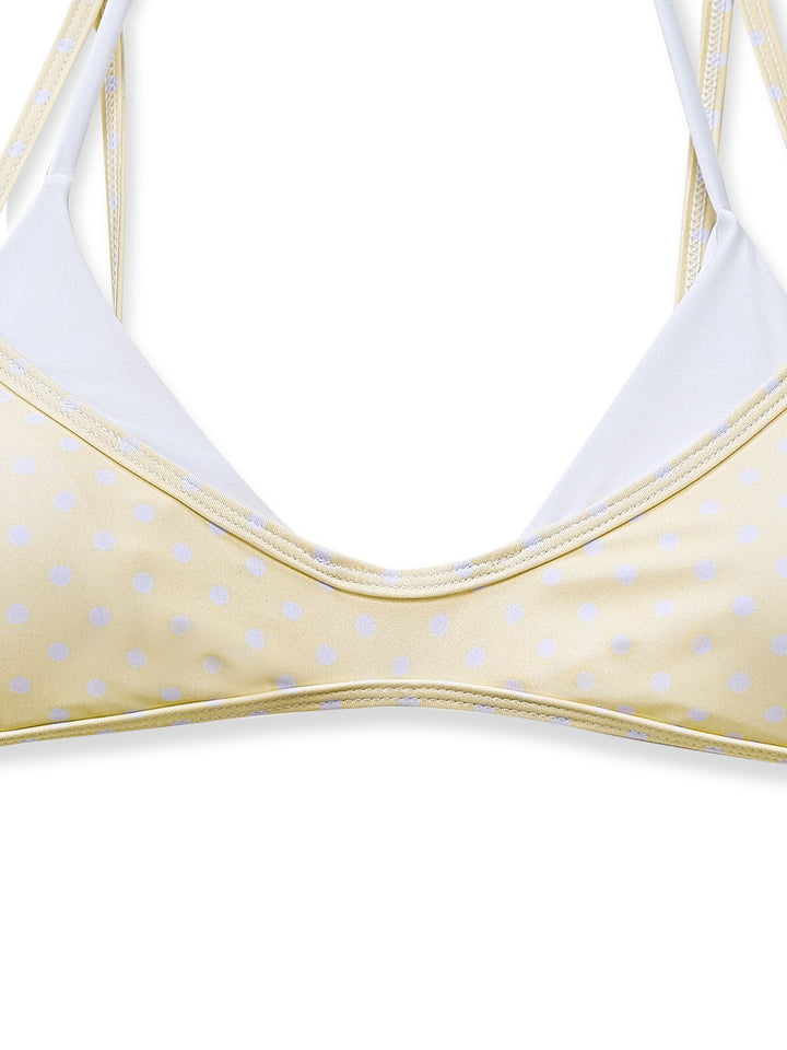 1980s Faux Two-Piece Tie-Side Bikini Set - vintage swimwear, retro swimsuit, pin-up style for vintage lovers