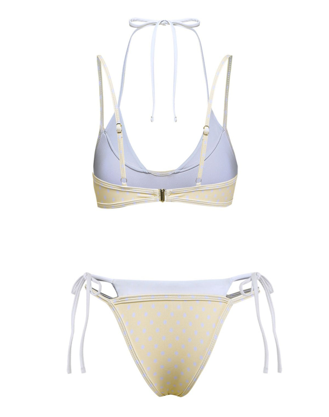 1980s Faux Two-Piece Tie-Side Bikini Set: beautiful vintage swimwear, retro swimsuit, pin-up style with timeless appeal
