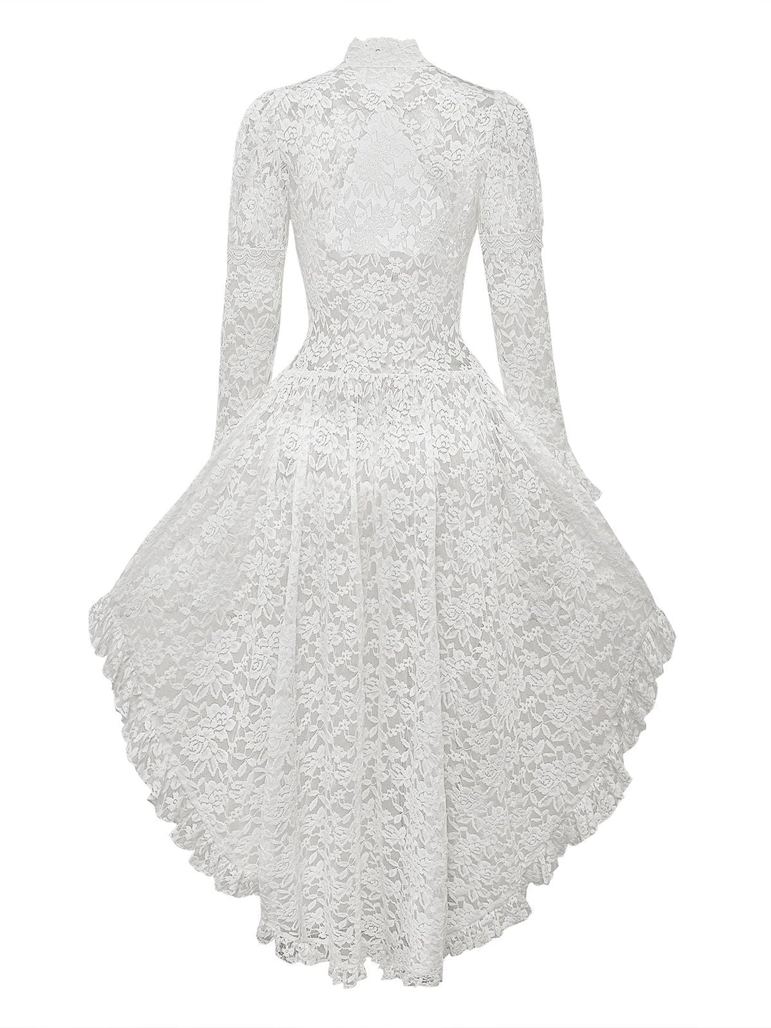 1980s Gigot Sleeve Victorian Lace Dress - vintage dress, retro fashion