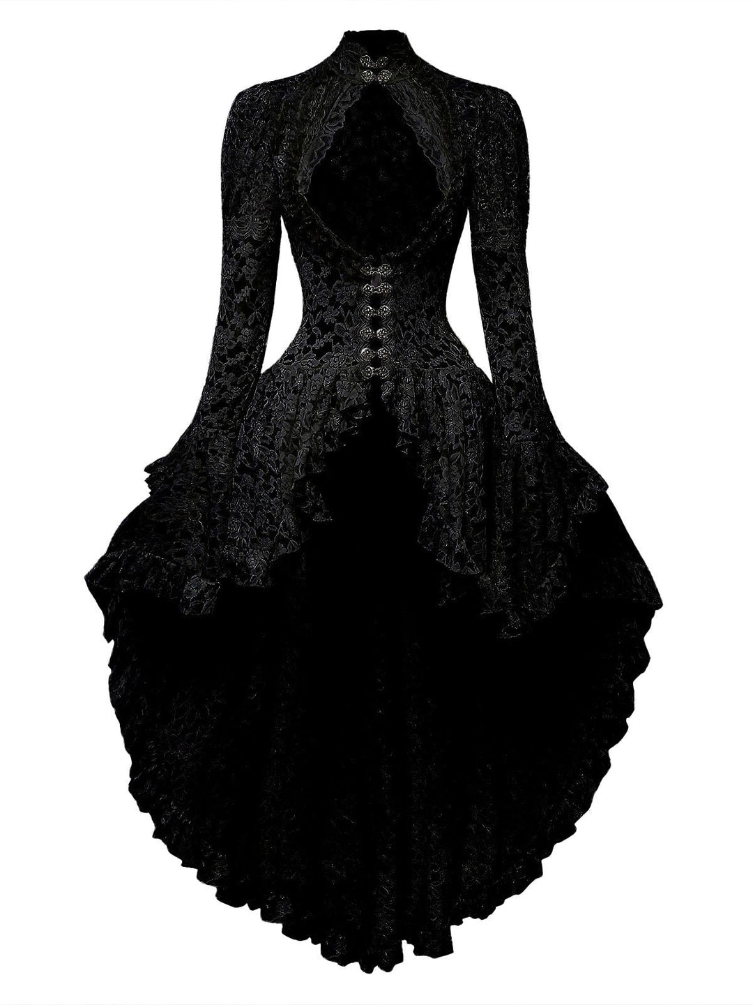 1980s Gigot Sleeve Victorian Lace Dress - vintage dress, retro fashion