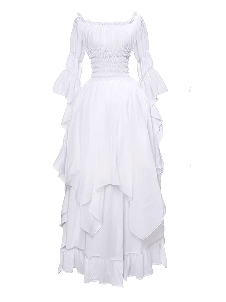 1980s Gothic Bell Sleeve Irregular Hem Dress - vintage dress, retro fashion