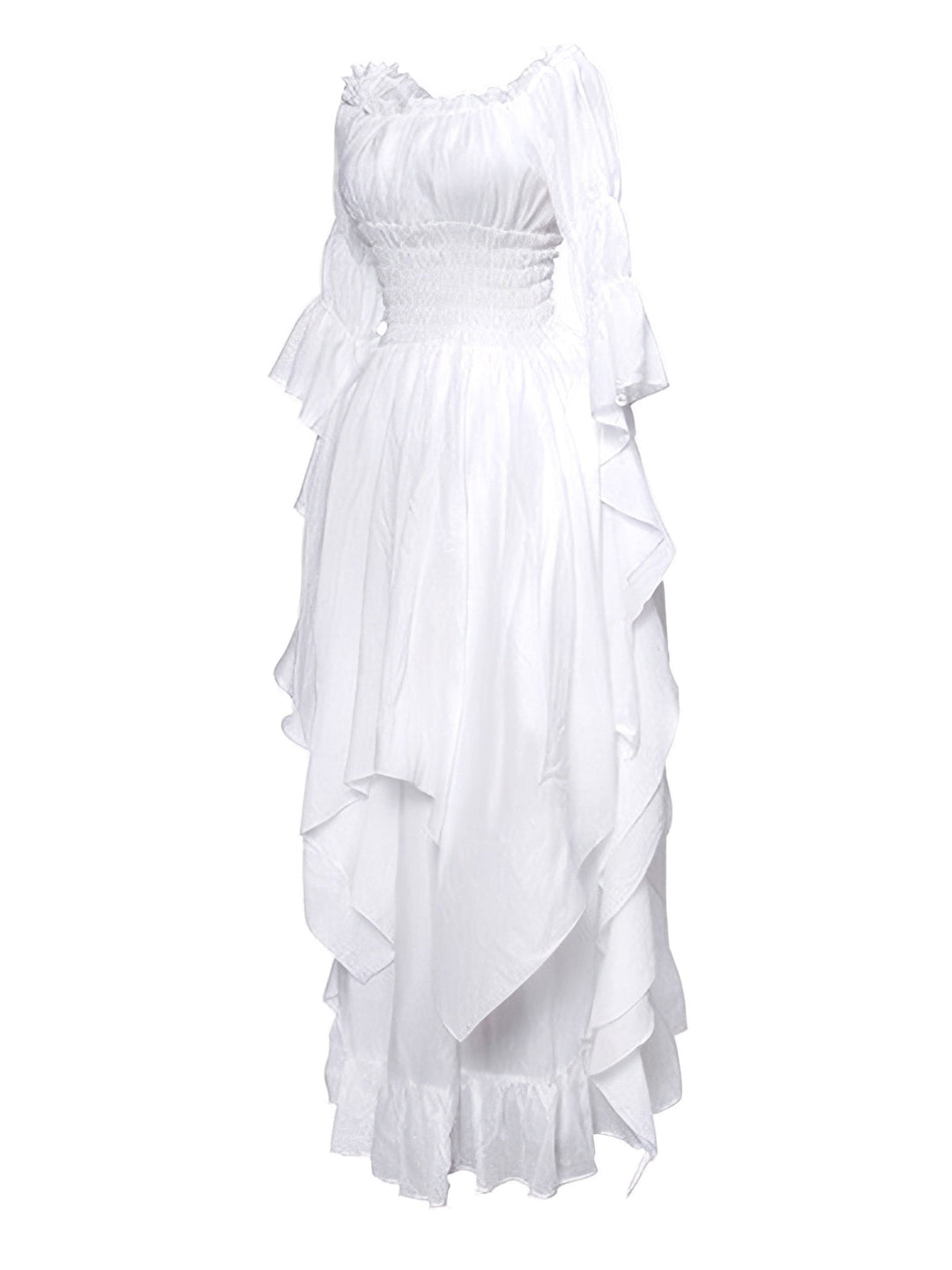 1980s Gothic Bell Sleeve Irregular Hem Dress - vintage dress, retro fashion