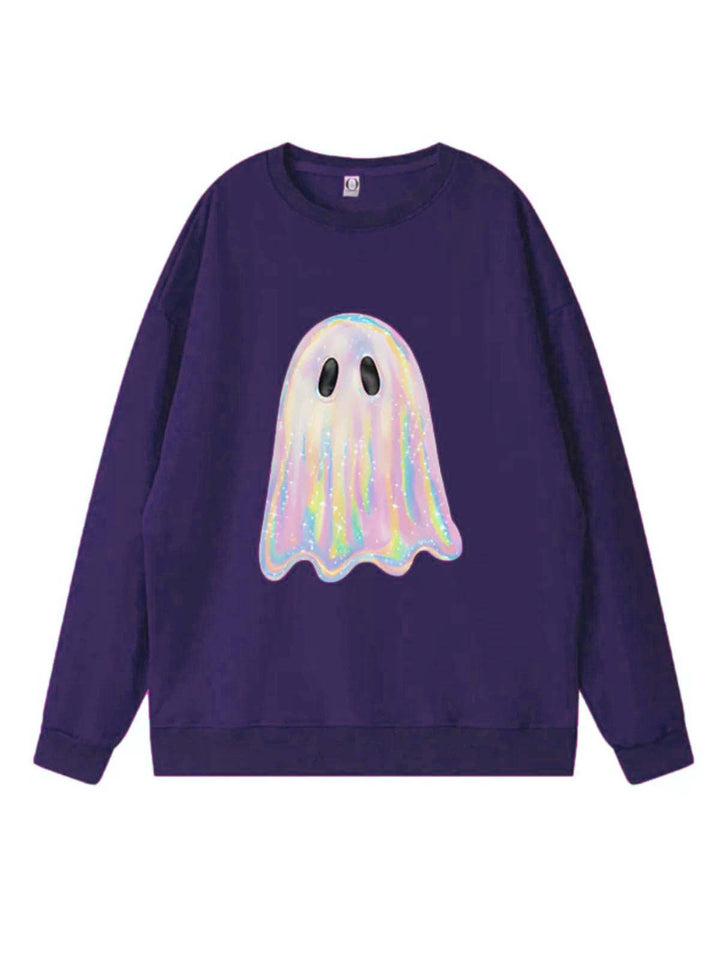 1980s Halloween Ghost Pumpkin Vintage Sweatshirt - vintage fashion, retro style