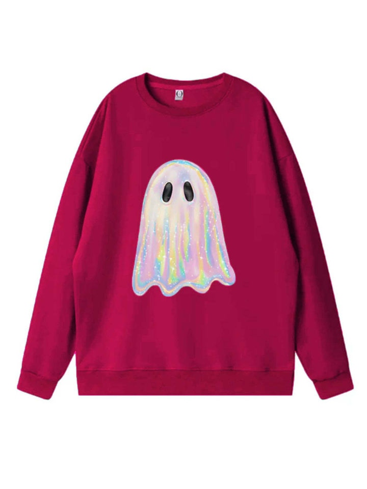 1980s Halloween Ghost Pumpkin Vintage Sweatshirt - vintage fashion, retro style