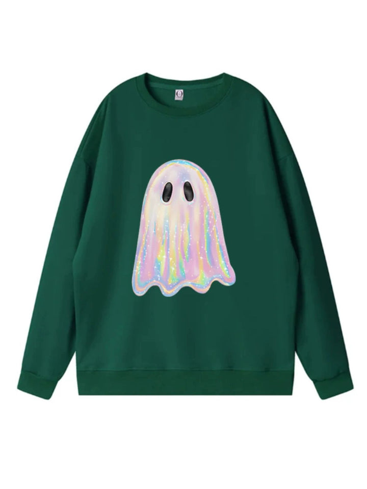 1980s Halloween Ghost Pumpkin Vintage Sweatshirt - vintage fashion, retro style