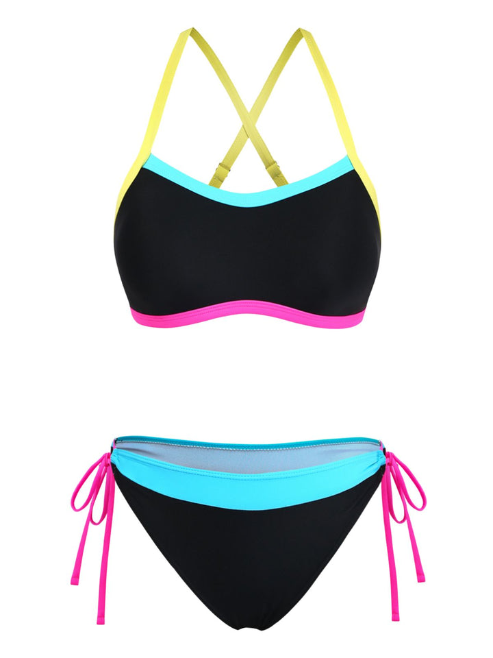 Black Patchwork Bikini Bikini Set 2