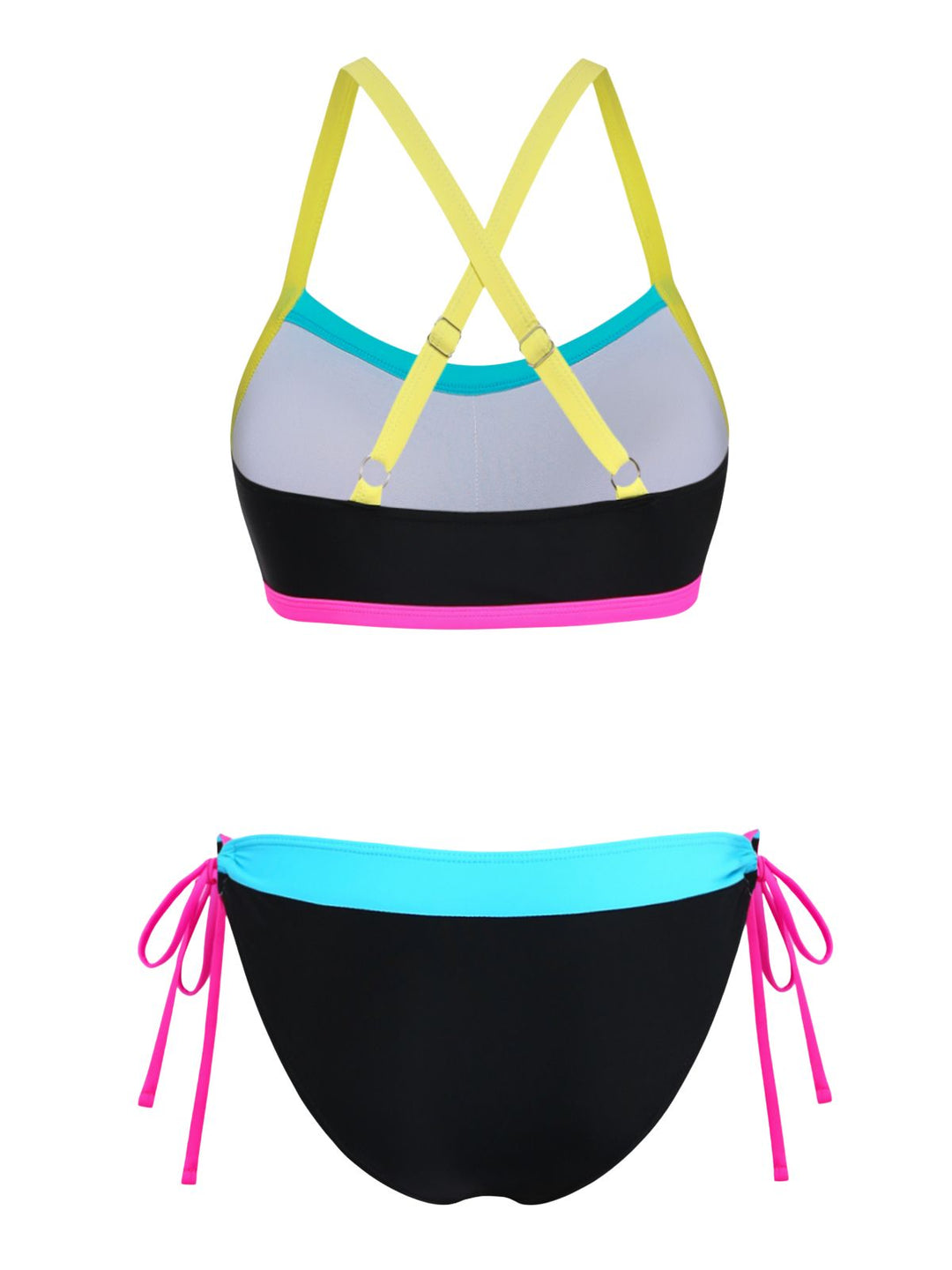 Black Patchwork Bikini Bikini Set 3
