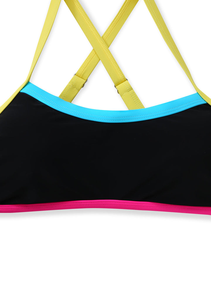 Black Patchwork Bikini Bikini Set 4