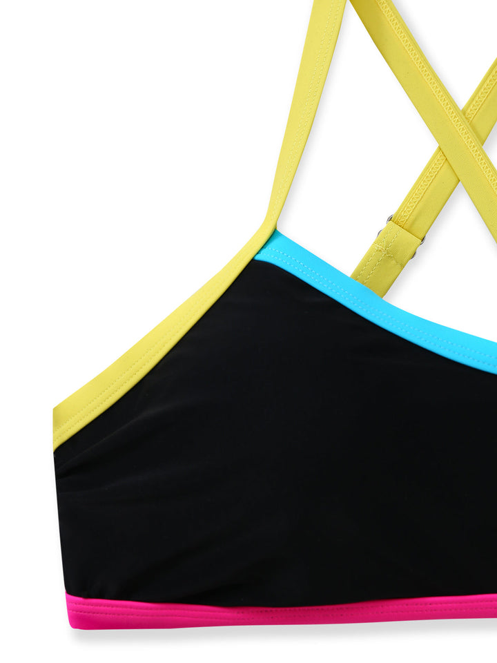 Black Patchwork Bikini Bikini Set 5