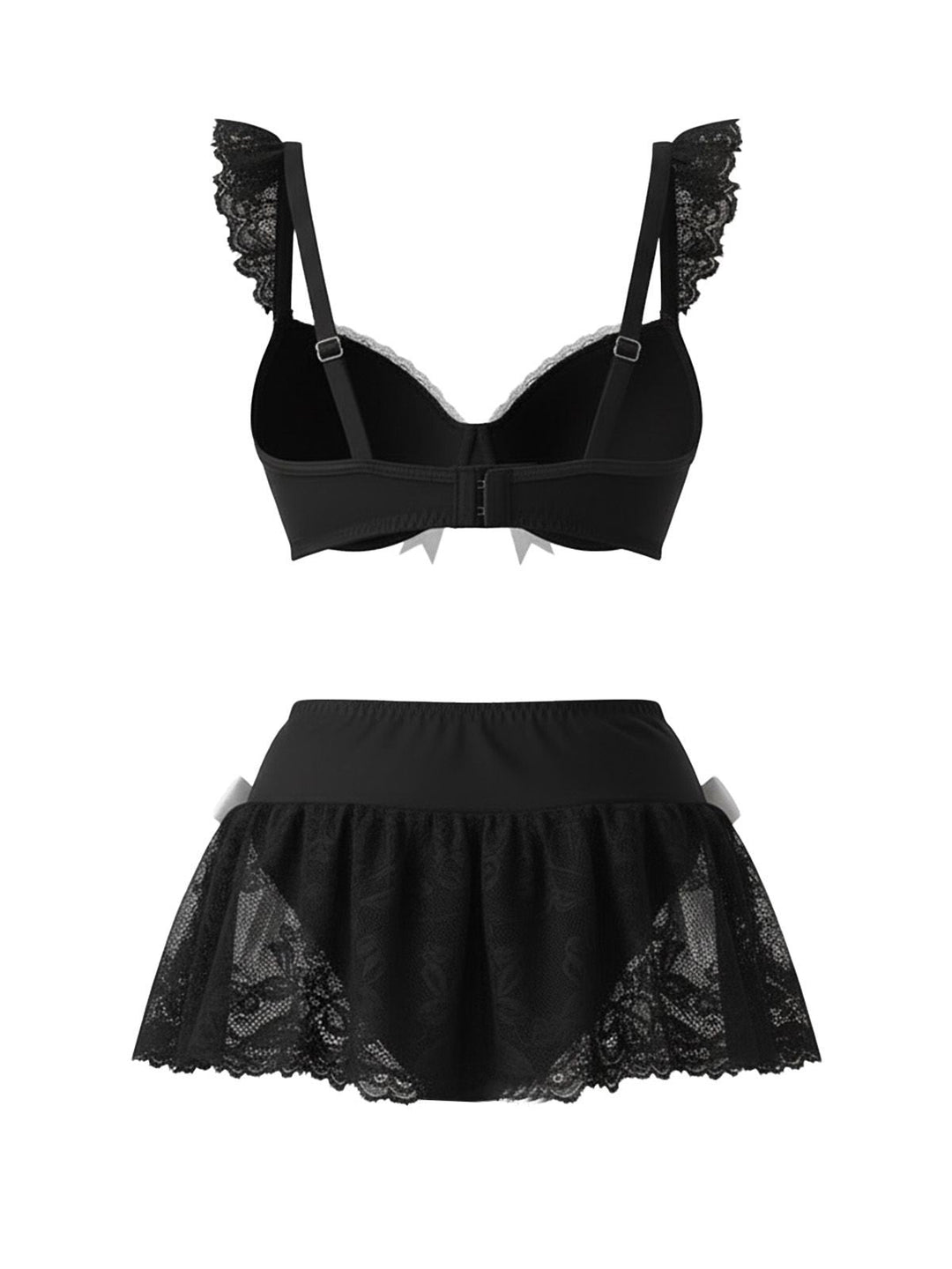 Lace Bow Maid Costume Loungewear Set - vintage fashion, retro style