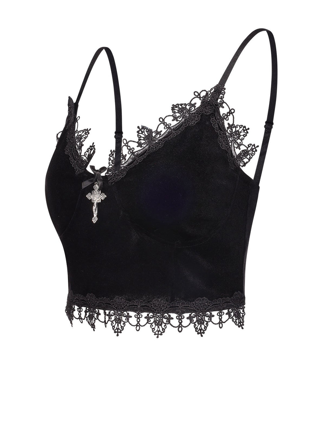 1980s Lace Patchwork Cross Crop Camisole, vintage fashion, retro style - perfect for women who love vintage and retro fashion