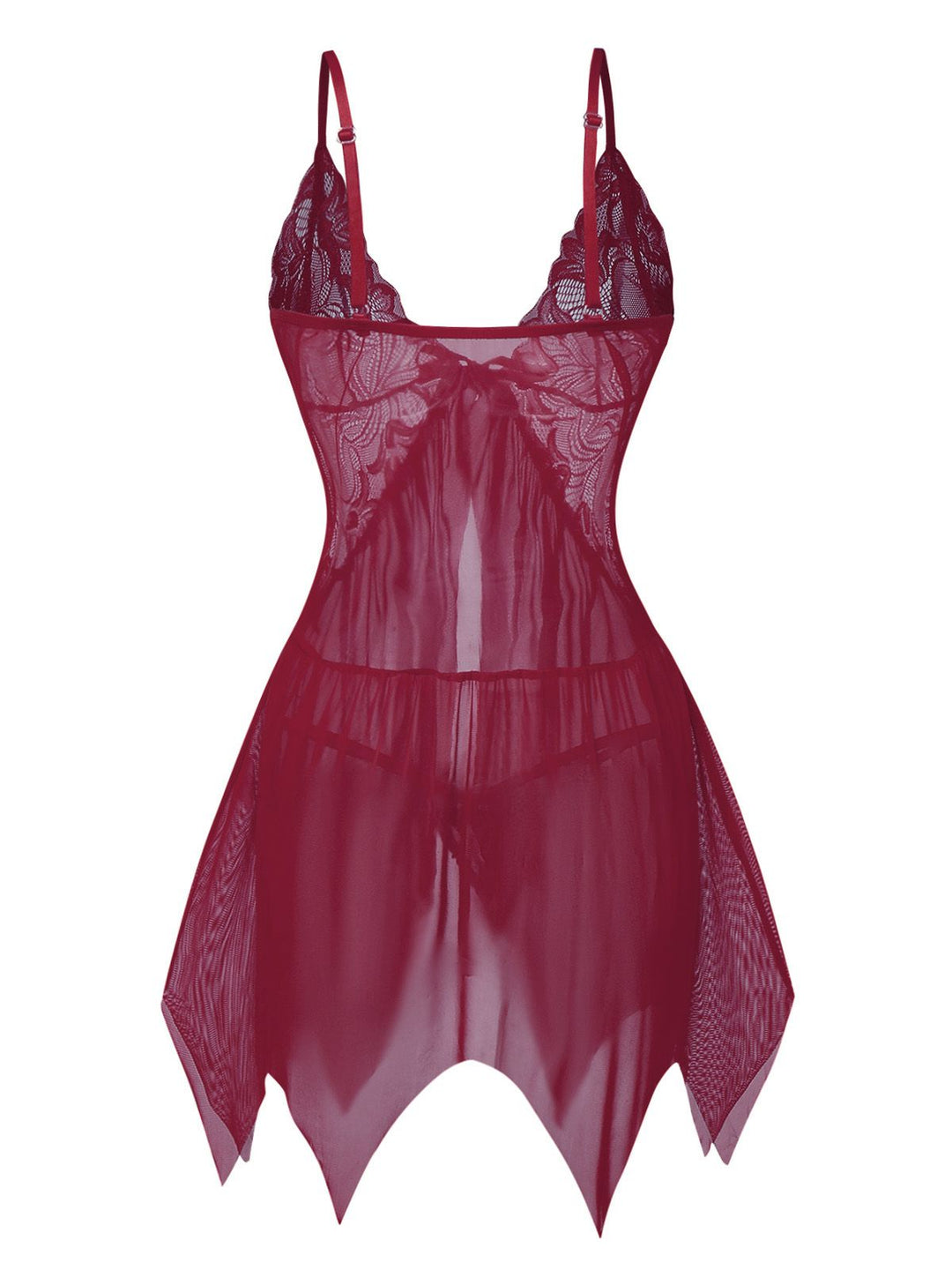 Lace Satin Ribbon Babydoll Lingerie Set - vintage fashion, retro style