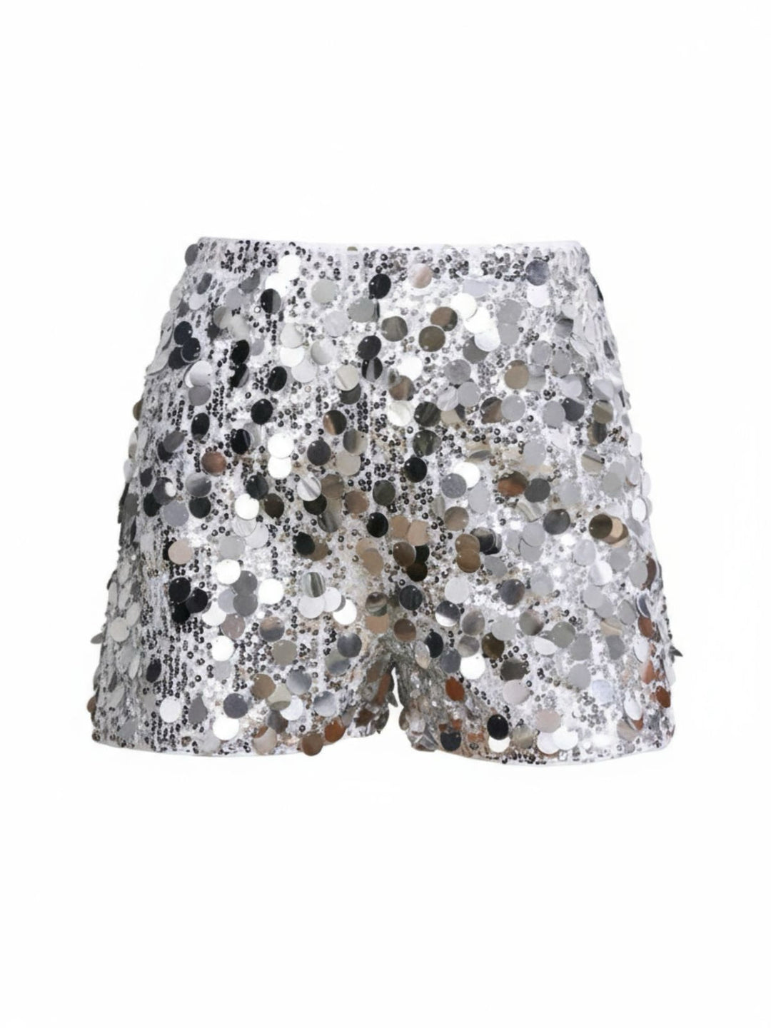 1980s Metallic Sequined Disco Shorts - vintage fashion, retro style