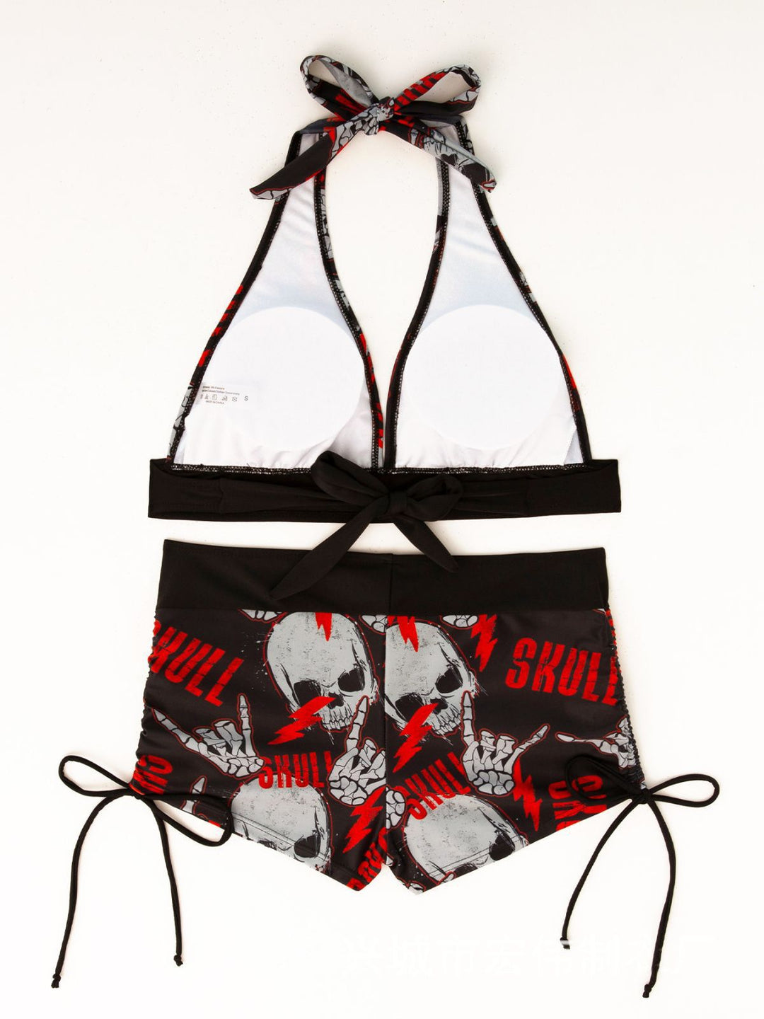 Punk Halter Rock Skull Bikini Set, vintage swimsuit, swimwear - perfect for women who love vintage and retro fashion