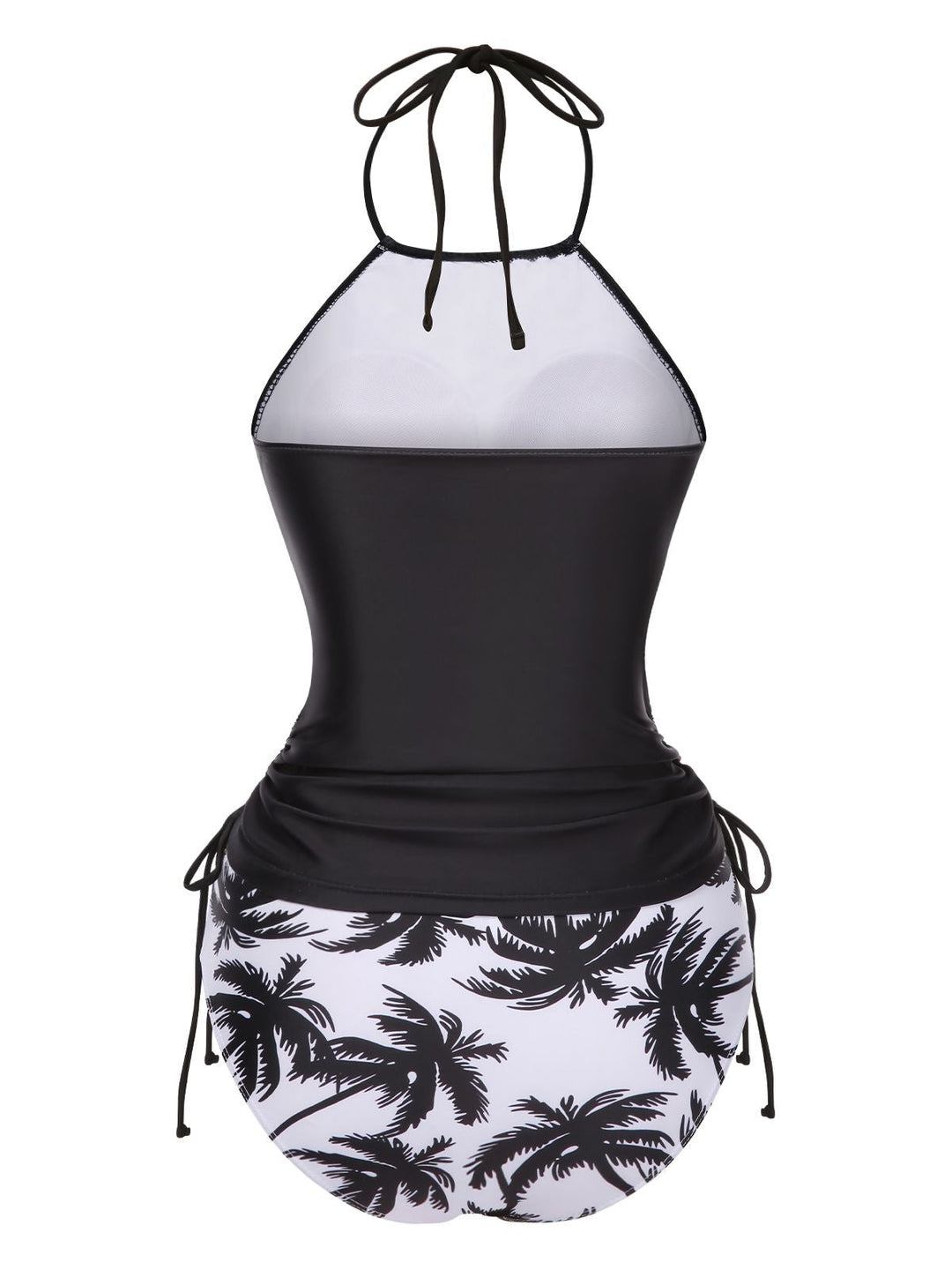 1980s Punk Halter Skeleton Beach Print Bikini Set - vintage fashion, retro style