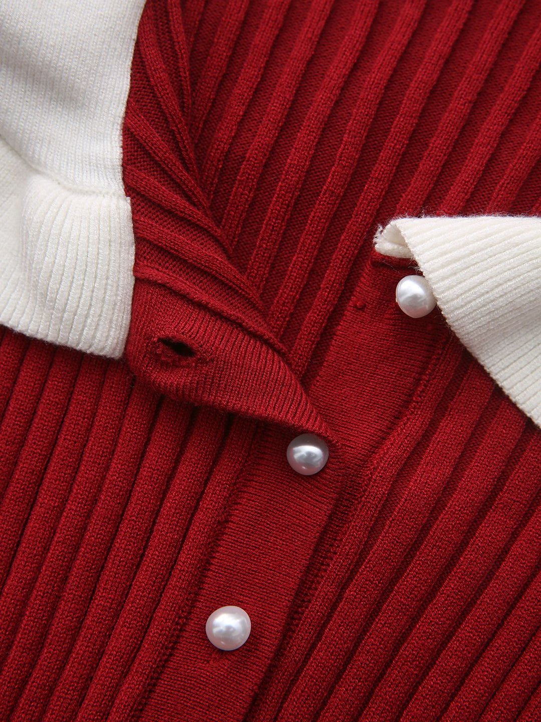 1980s Ribbed Ruffled Collar Midi Dress - vintage dress, retro fashion