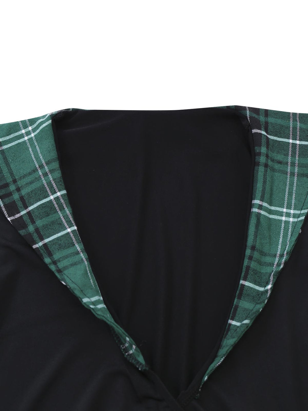 Sexy Lace-Up Plaid Pajama Set - vintage fashion, retro style