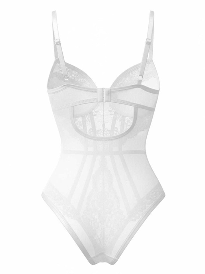 Slip Floral Lace Bodysuit Lingerie | vintage lingerie, retro nightgown, elegant sleepwear - perfect for retro fashion enthusiasts