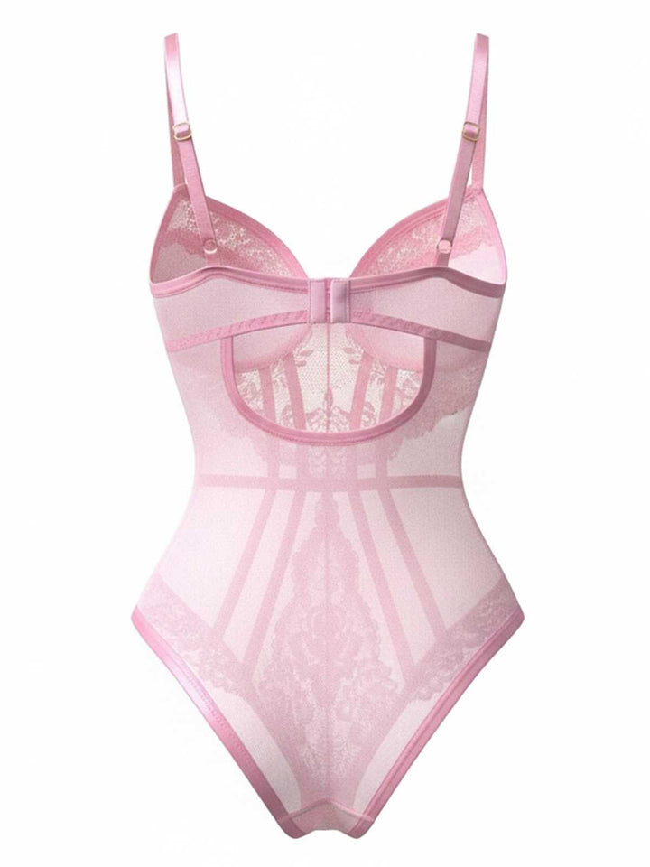 Slip Floral Lace Bodysuit Lingerie | vintage lingerie, retro nightgown, elegant sleepwear - perfect for retro fashion enthusiasts