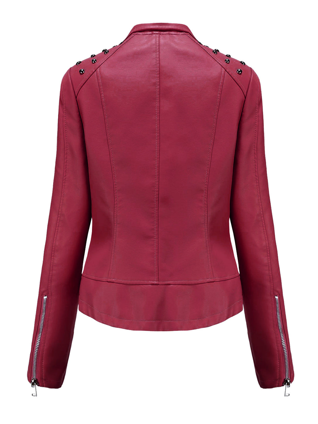 She throws on this 1980s Solid Lapel Leather Jacket and the city feels like 1980s Paris