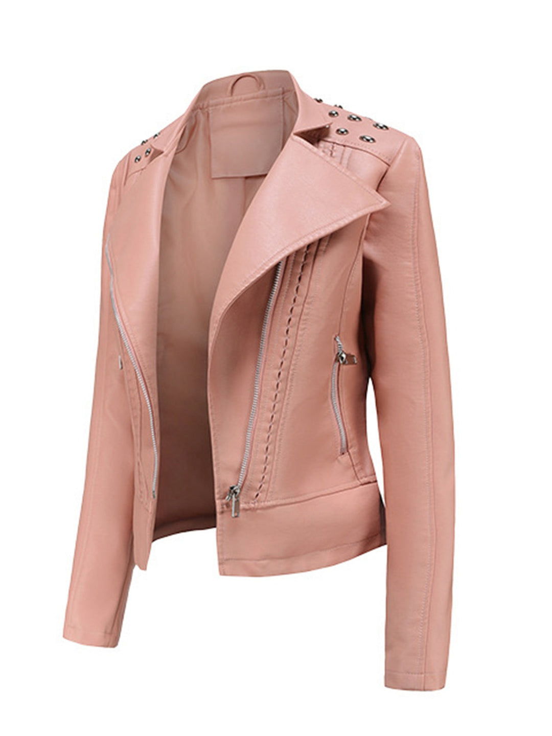 1980s Solid Lapel Leather Jacket: 1980s tailoring for the woman who leads