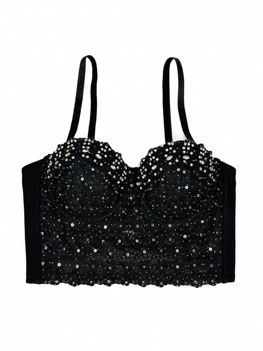 1980s Strap Sparkling Rhinestone Corset - vintage fashion, retro style