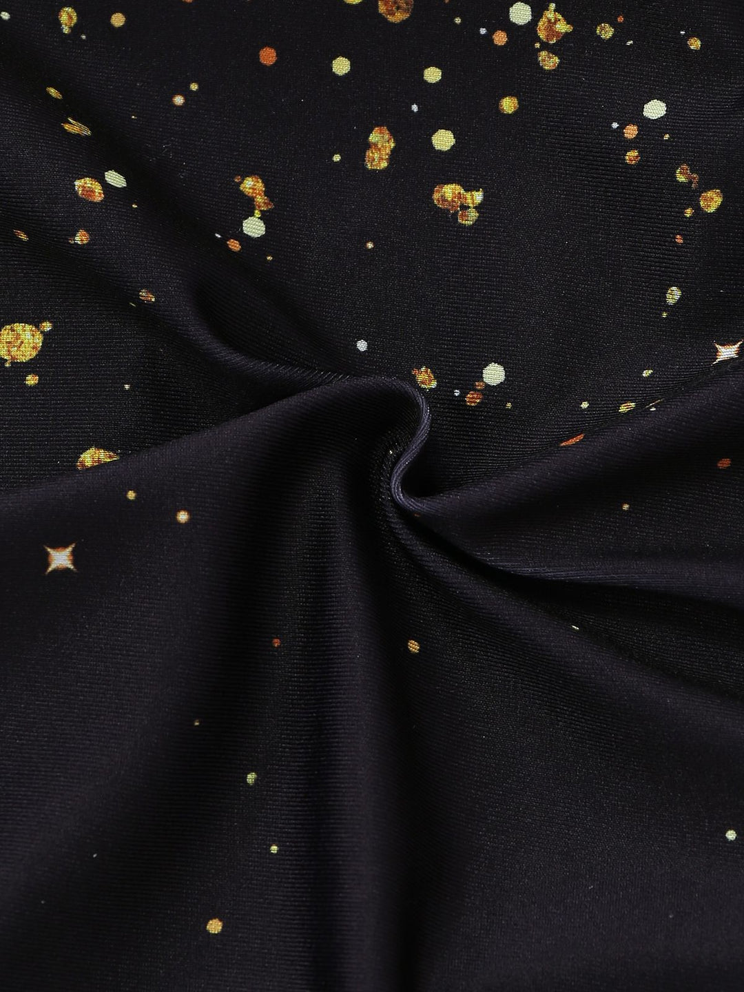 2PCS Gold 1980s Sequined 3D Floral Swimsuit &amp; Cover-Up - vintage swimsuit, pin-up style, glamorous gold