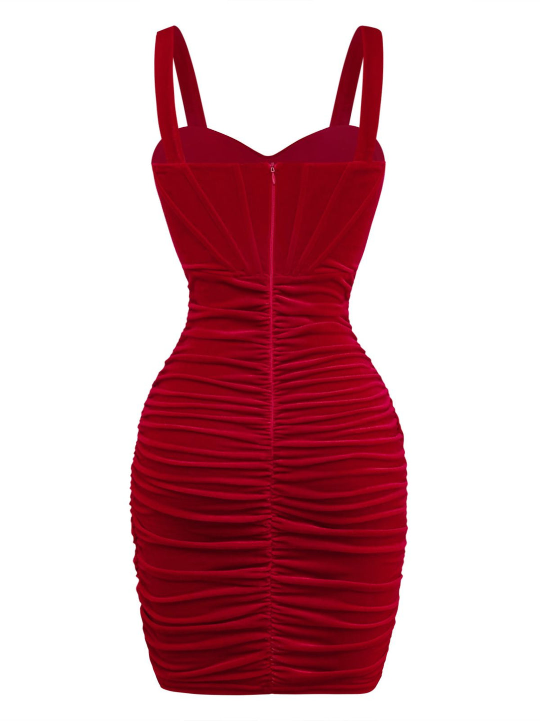 1980s Velvet Corset Ruched Sweetheart Mini Dress - vintage dress, retro fashion
