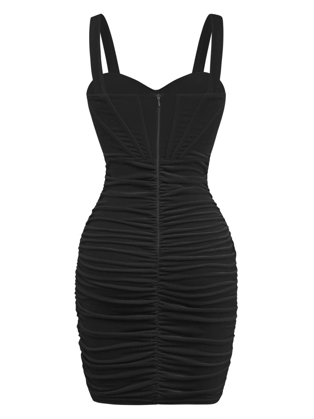 1980s Velvet Corset Ruched Sweetheart Mini Dress - vintage dress, retro fashion