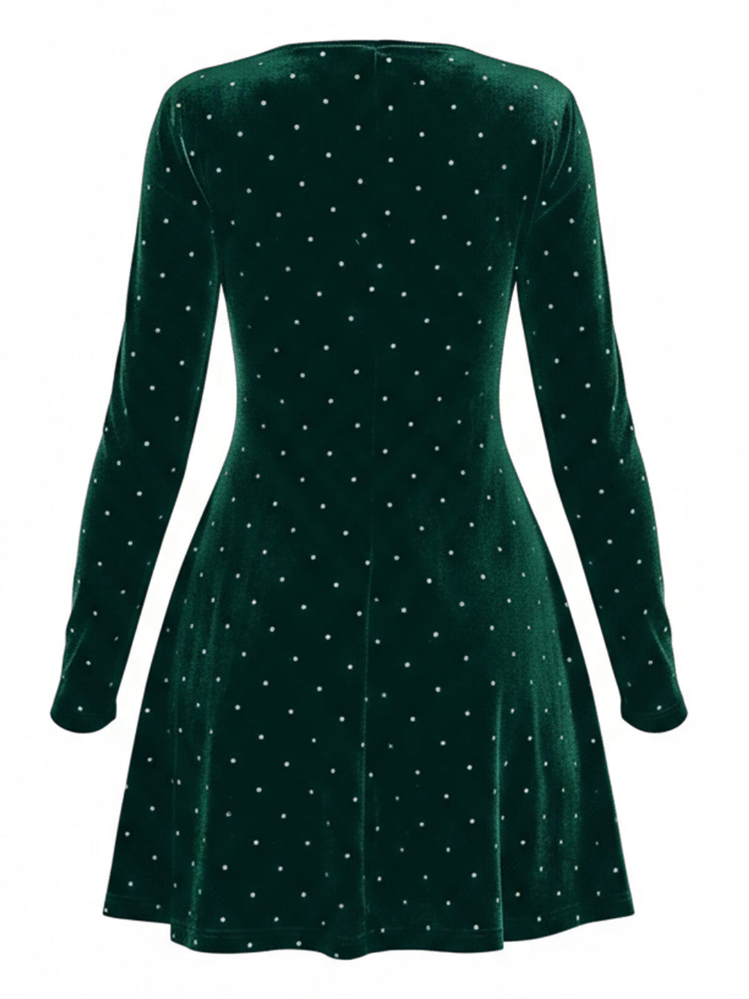 1980s Velvet Rhinestone Fit Party Dress - vintage dress, retro fashion