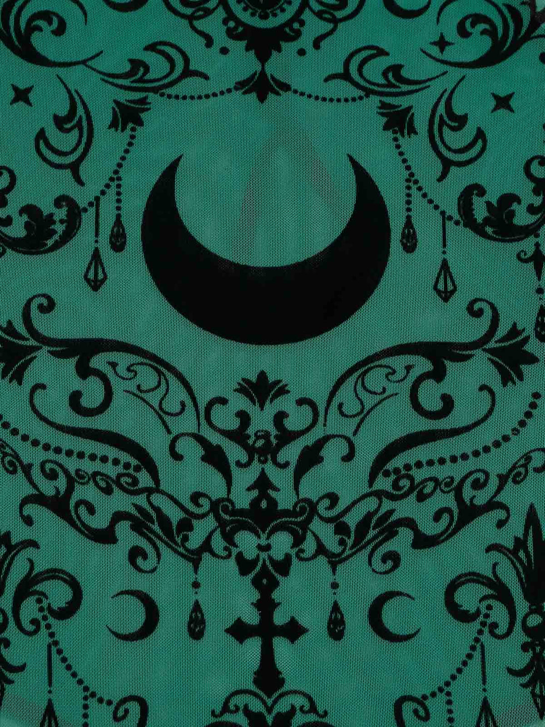 Ceramic Green 1980s Floral Nightgown 6