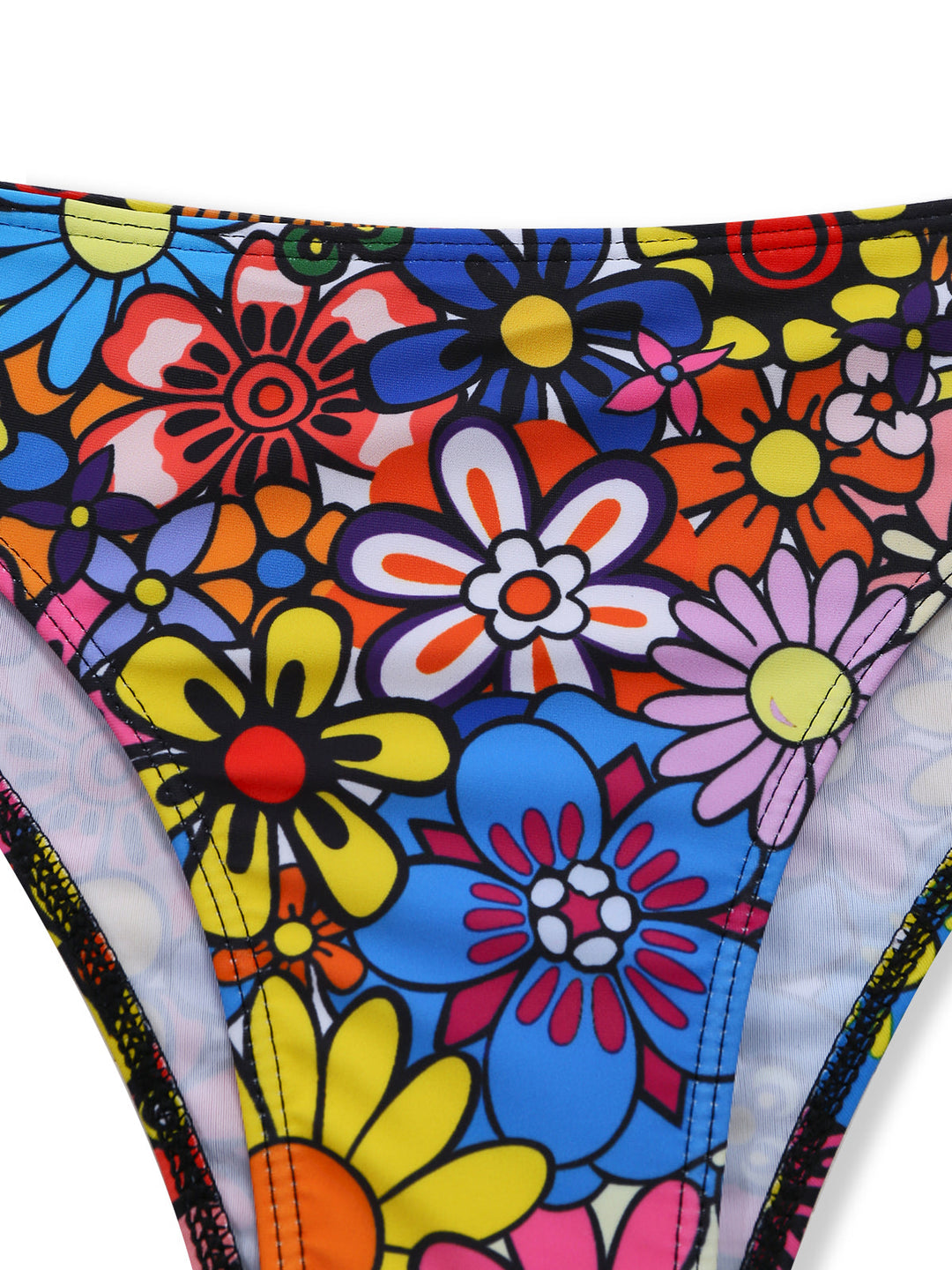 2000s Daisy Halter Colourful Tankini Set | vintage fashion, retro style, classic elegance - perfect for retro fashion enthusiasts