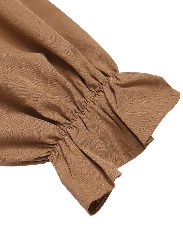 2PCS 1930s Square Neck Trumpet Sleeve Top &amp; Pleated Skirt, vintage skirt, retro style - perfect for women who love vintage and retro fashion