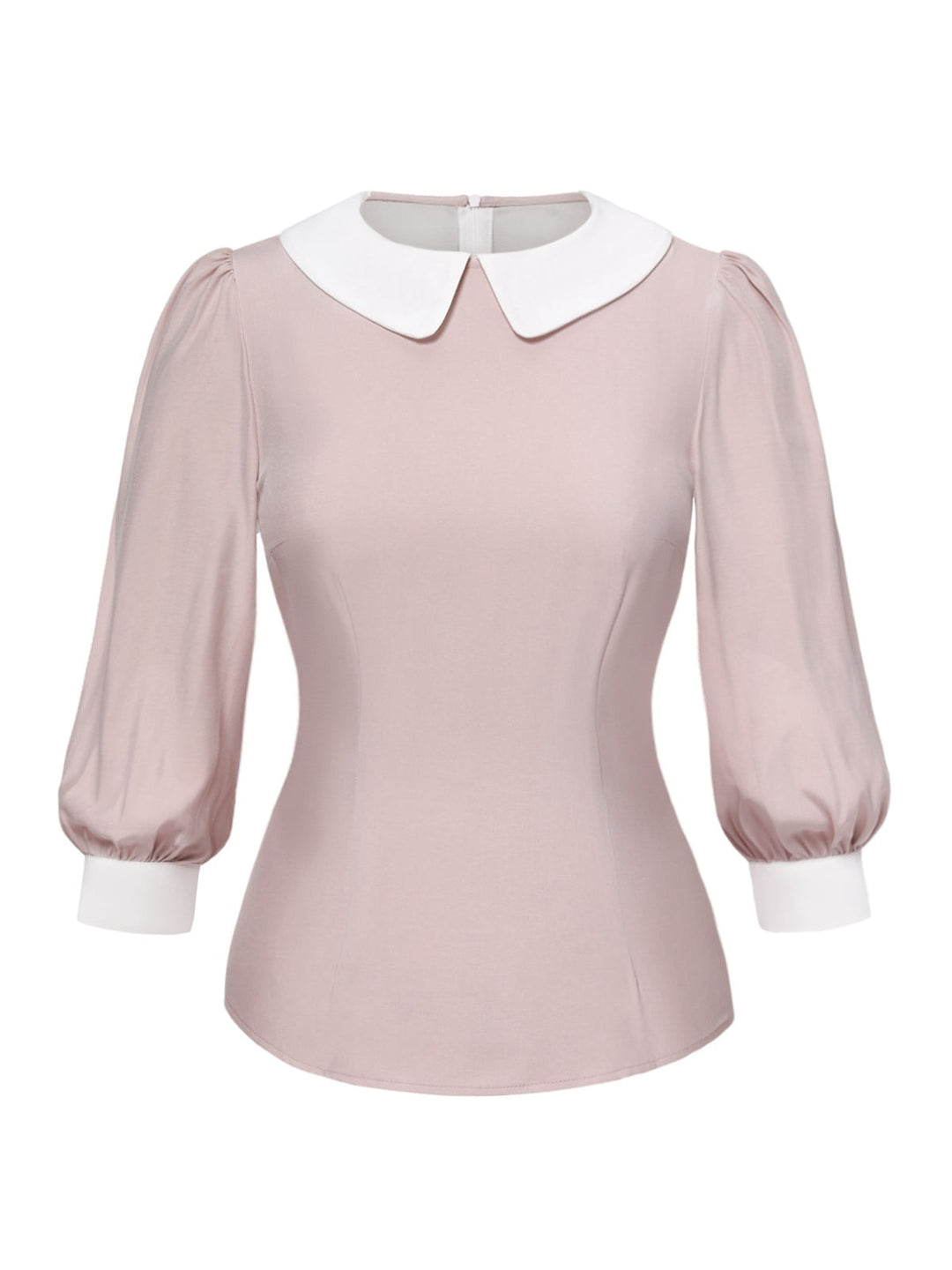 2PCS 1940s Colorblock Pink Blouse &amp; Gray Dress - vintage dress, retro fashion for women