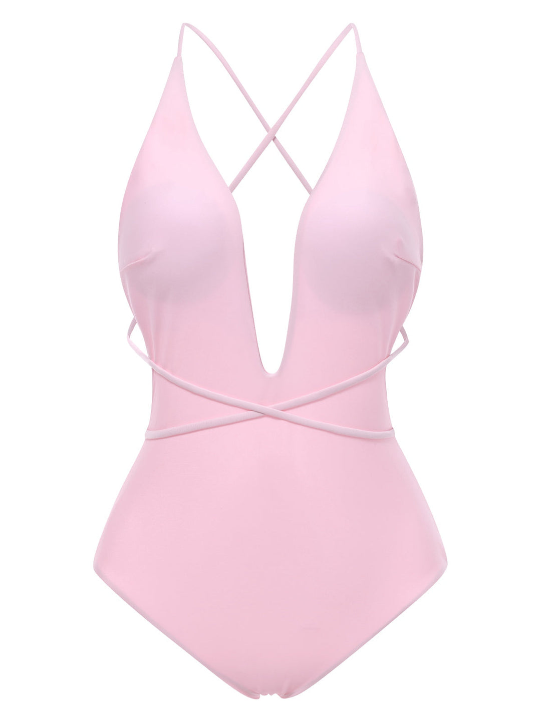 2PCS 1940s Deep-V One-Piece Swimsuit &amp; Lace Cover-Up, vintage swimsuit, pin-up swimwear - perfect for women who love vintage and retro fashion