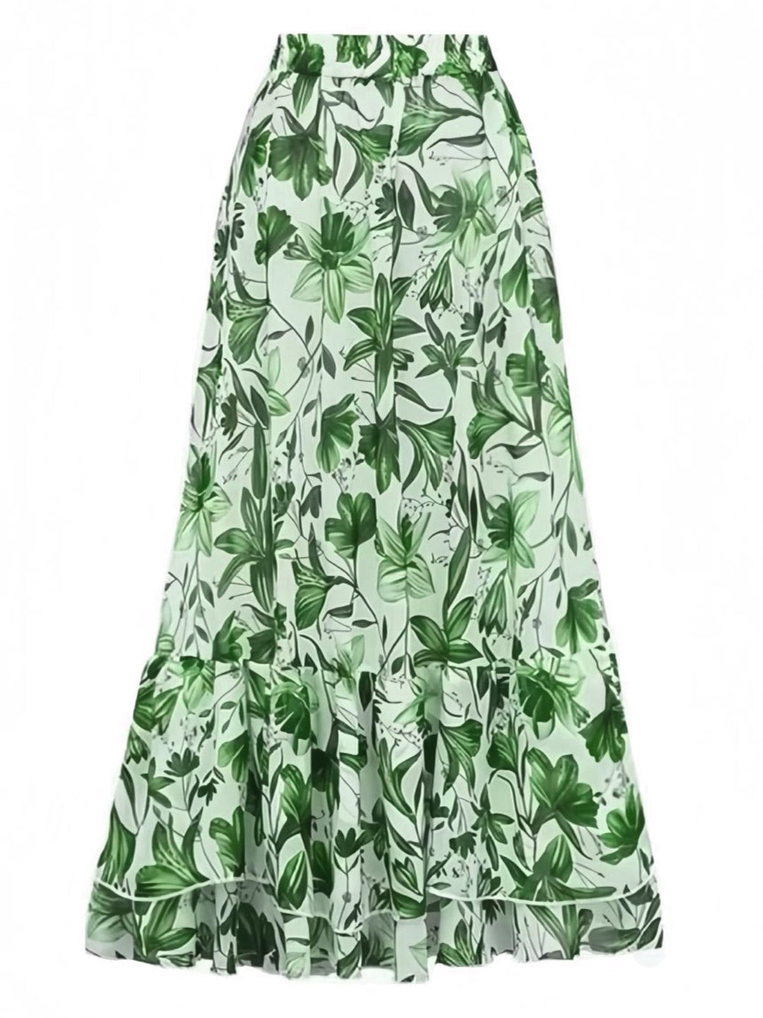 2PCS 1940s Floral Tie-Shoulder Swimsuit Cover-Up - vintage swimsuit, pin-up style
