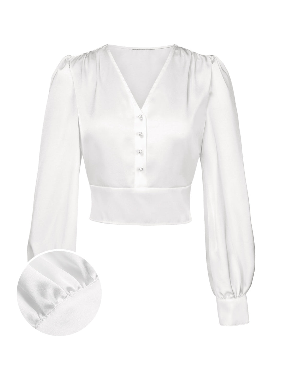 She slips into this 2PCS Grey 1940s V-Neck Plaid Dress &amp; Satin Blouse and suddenly it&