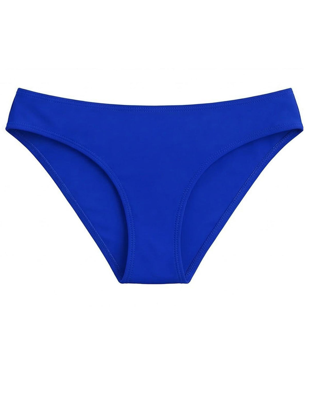 2PCS Blue Contrast Trim Cross-Back Bikini Set &amp; Cover-Up - vintage swimsuit, swimwear for vintage lovers