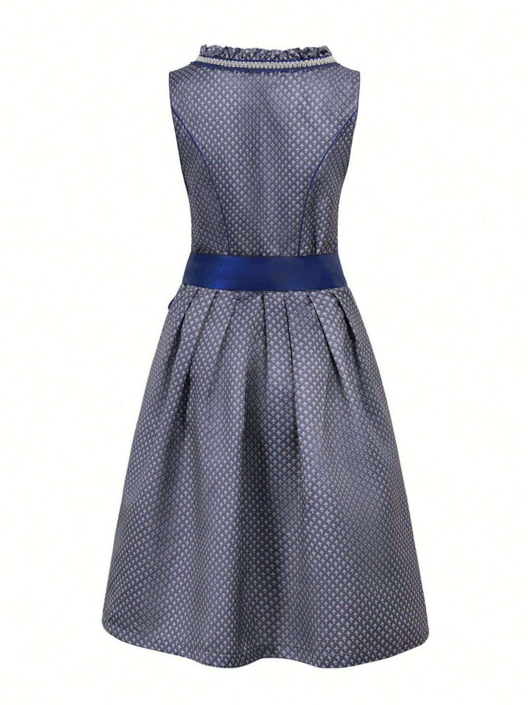2PCS 1950s Ethnic Floral Lace-Up Dress &amp; Apron - vintage dress, retro fashion, rockabilly