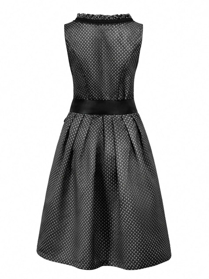 2PCS 1950s Ethnic Floral Lace-Up Dress &amp; Apron - vintage dress, retro fashion, rockabilly