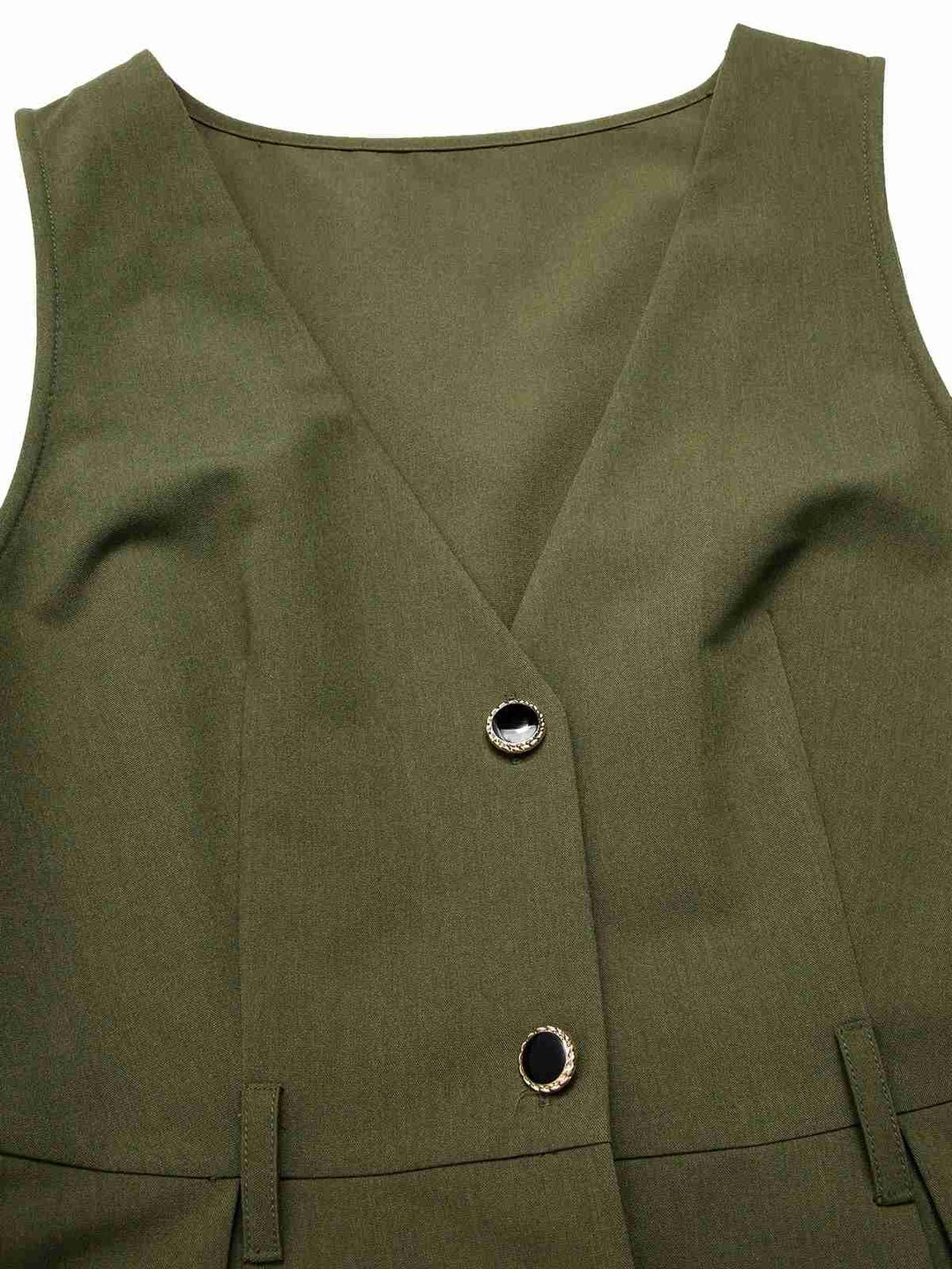 2PCS 1950s Lantern Sleeve Blouse &amp; Pockets Vest Dress, vintage dress, retro fashion, rockabilly, pin-up fashion - perfect for women who love vintage and retro fashion