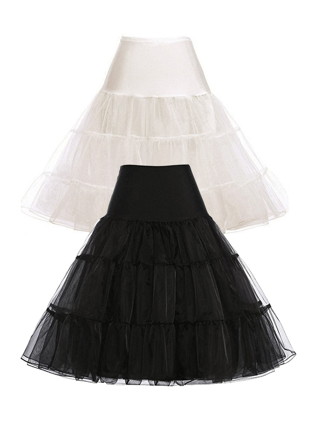 2PCS 1950s Petticoat Tutu Crinoline Underskirt, classic 1950s style elegant retro fashion - Image 1