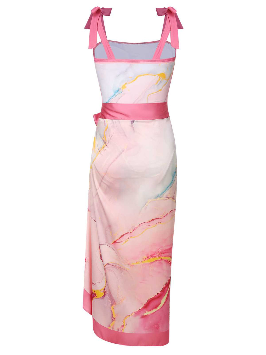 2PCS 1950s Pink Print Swimsuit &amp; Cover-Up, vintage swimsuit, pin-up swimwear - perfect for women who love vintage and retro fashion