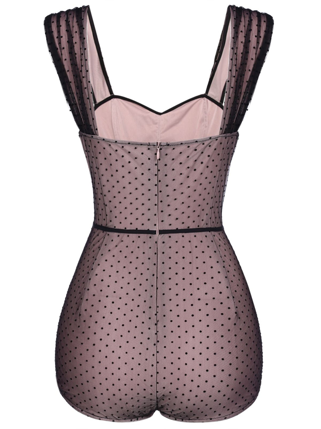 2PCS 1950s Polka Dot Bowknot Lace Strap Dress, classic vintage style elegant retro fashion - Image 5