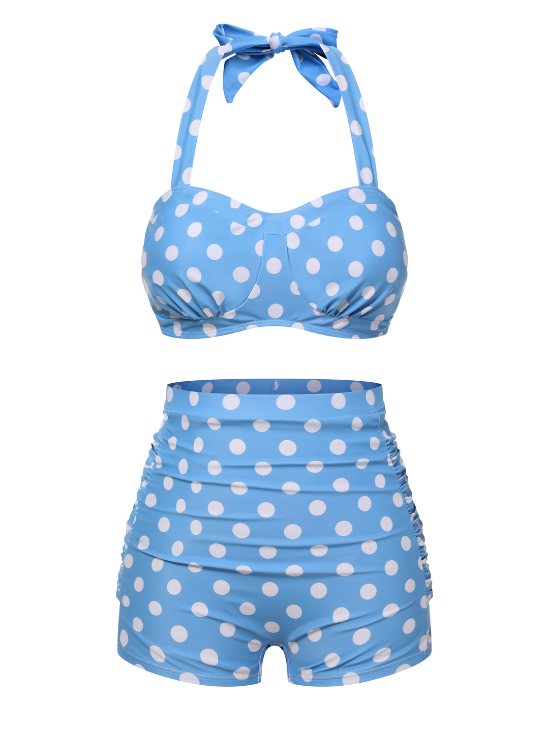 2PCS Polka Dots Bikini Set - vintage fashion, retro style