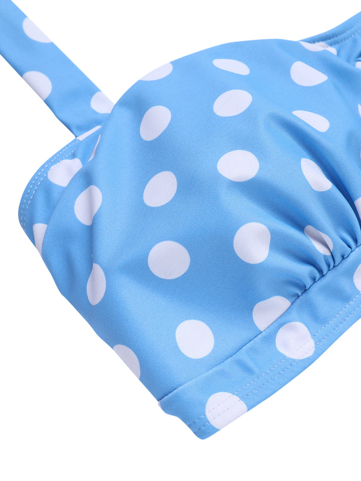 2PCS Polka Dots Bikini Set - vintage fashion, retro style