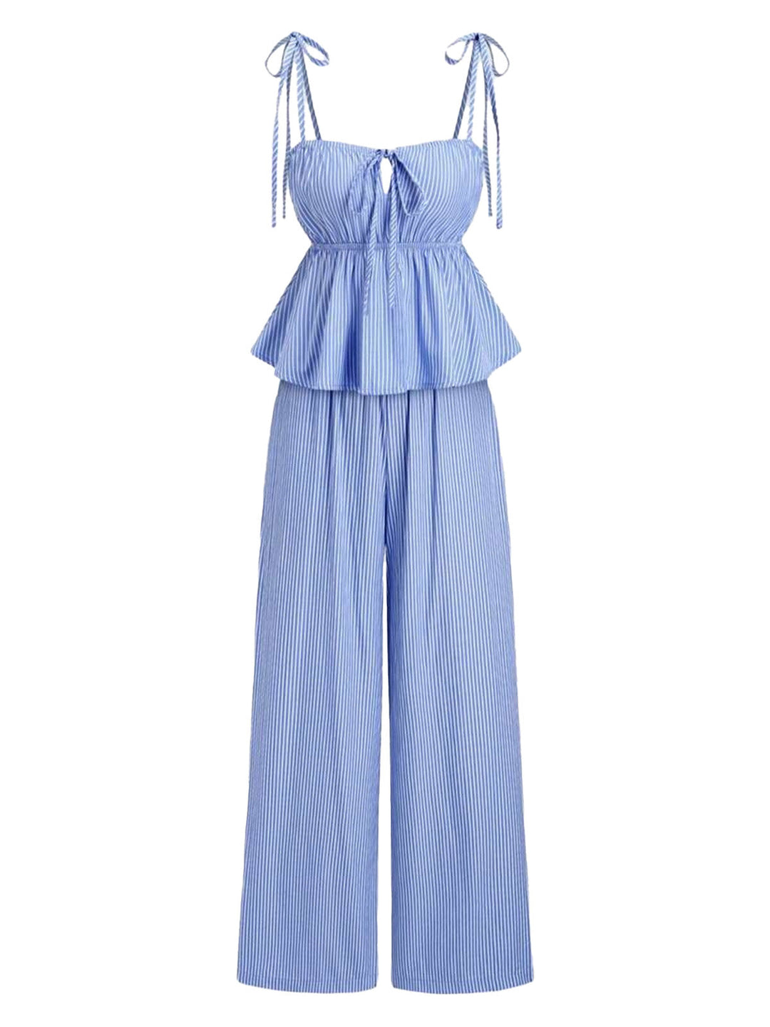 Light Blue 1950s Vintage Retro Pants 4