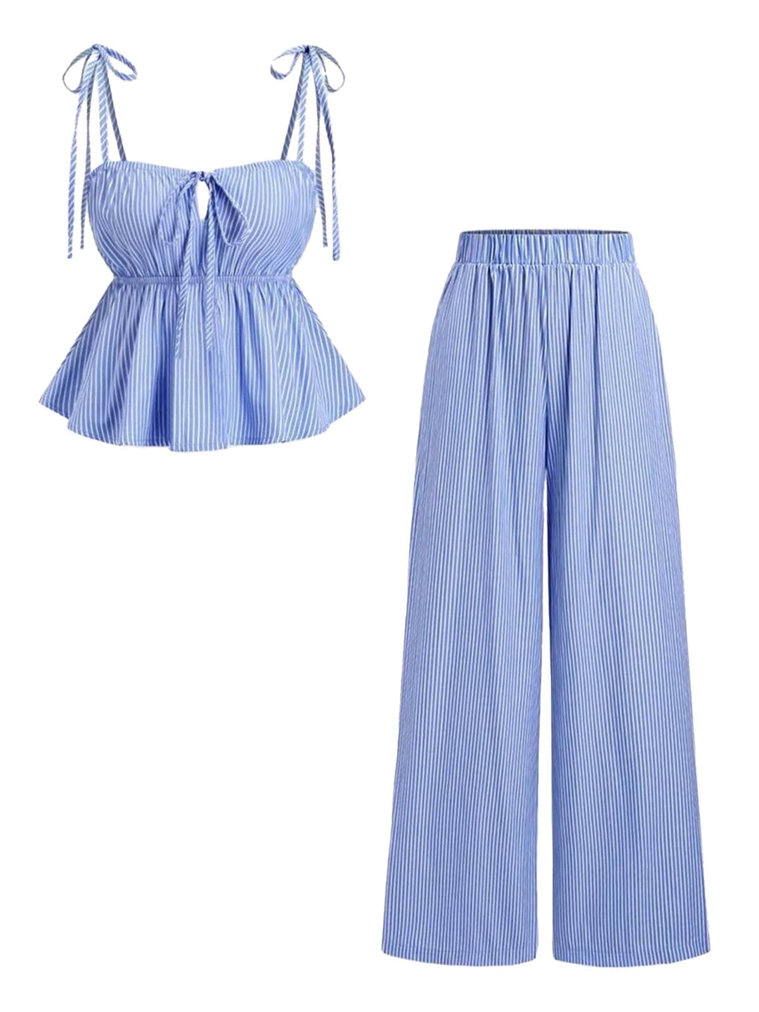 Light Blue 1950s Vintage Retro Pants 2